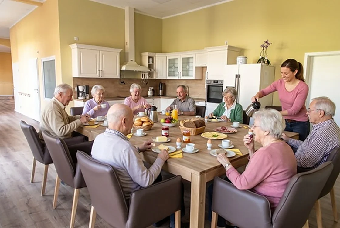 Gemeinsames Frühstück in der Senioren-Tagespflege Bernau